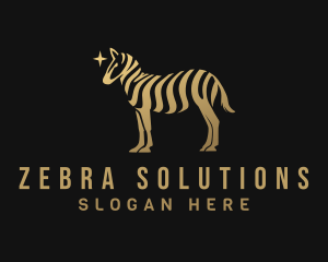 Gradient Golden Zebra logo design