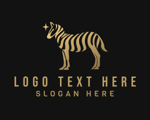 Deluxe - Gradient Golden Zebra logo design