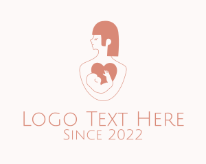 Heart - Pink Maternity Pediatric logo design