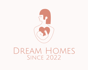 Woman - Pink Maternity Pediatric logo design