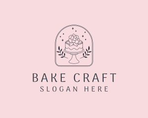 Floral Wedding Cake  logo design