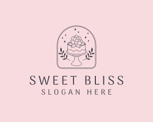 Floral Wedding Cake  logo design