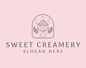 Floral Wedding Cake  logo design