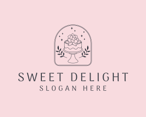 Floral Wedding Cake  logo design