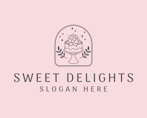 Floral Wedding Cake  logo design