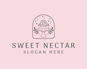 Floral Wedding Cake  logo design