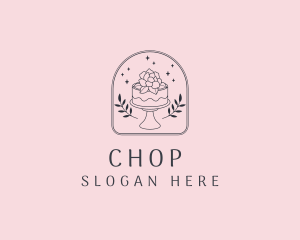 Wedding - Floral Wedding Cake logo design