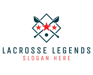 Lacrosse Sport Shield logo design