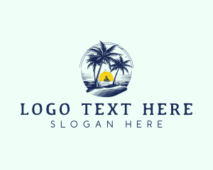 Surfing - Travel Beach Resort logo design