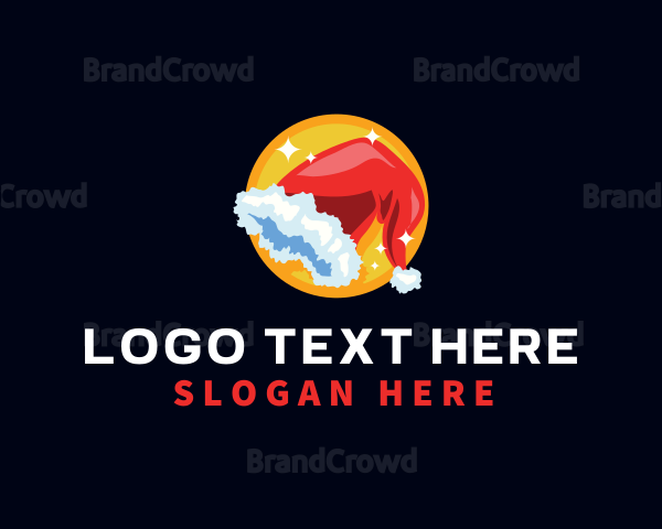 Santa Hat Christmas Logo