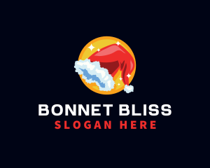 Bonnet - Santa Hat Christmas logo design