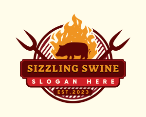 Pork - Pork Grilling Barbecue logo design