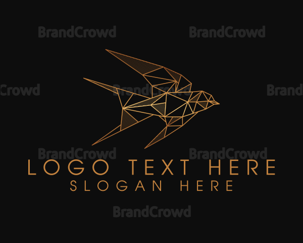 Golden Avian Bird Logo