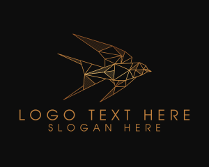 Zoology - Golden Avian Bird logo design