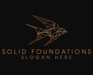 Golden Avian Bird Logo