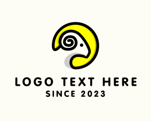 Coal - Ram Horn Animal logo design