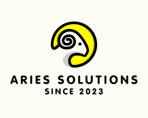 Aries - Ram Horn Animal logo design