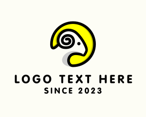 Lamb - Ram Horn Animal logo design