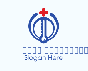 Medical Cross Thermometer Logo