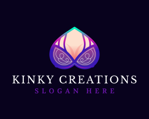 Kinky - Burlesque Kinky Stripper logo design