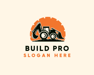 Construction - Excavator Bulldozer Construction logo design