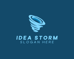 Hurricane Storm Weather logo design