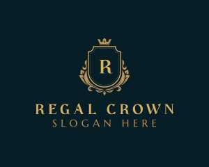 Regal Crown Shield  logo design