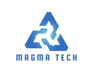 Blue Tech Triangle logo design