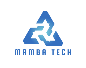 Blue Tech Triangle logo design