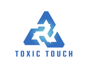 Toxic - Blue Tech Triangle logo design