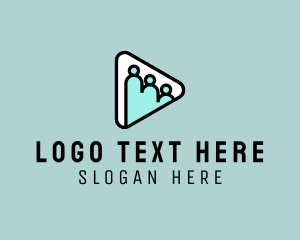 Vlogger - People Media Player logo design