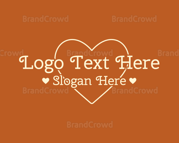 Simple Love Text Logo