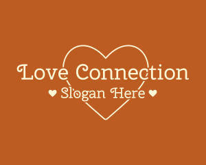 Simple Love Text logo design