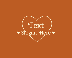 Simple Love Text logo design