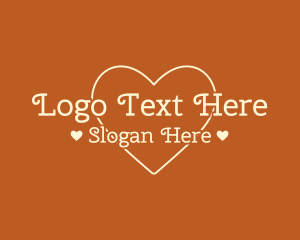 Simple Love Text Logo
