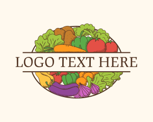 Vegan - Organic Vegetable Market logo design