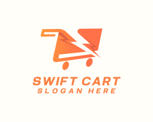 Lightning Push Cart logo design