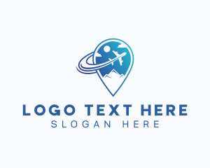 Tourist - Tourist Airplane Location logo design