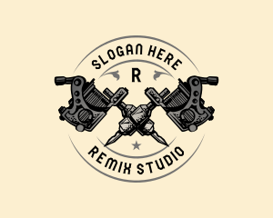 Tattoo Machine Needle logo design