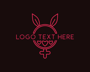 Dating - Seductive Bunny Headband logo design