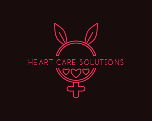 Seductive Bunny Headband logo design