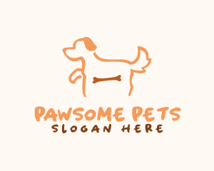 Pets - Dog Bone Outline logo design
