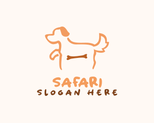 Pet Supply - Dog Bone Outline logo design