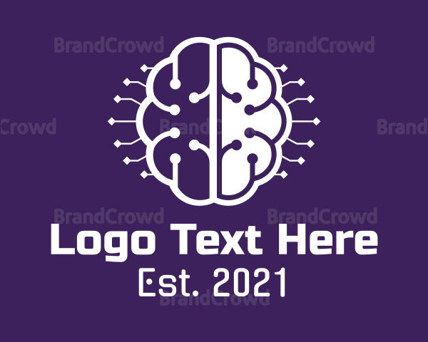 Digital Tech Brain Intelligence Logo