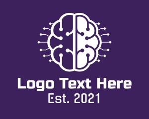 Network - Digital Tech Brain Intelligence logo design