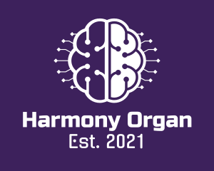Organ - Digital Tech Brain Intelligence logo design