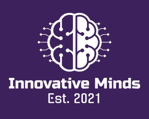 Genius - Digital Tech Brain Intelligence logo design