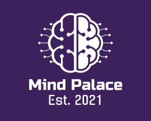 Memory - Digital Tech Brain Intelligence logo design