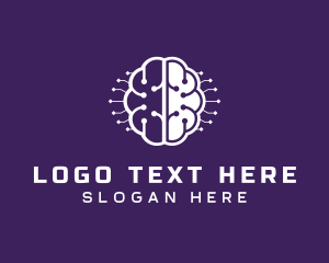 Psychology - Digital Tech Brain Intelligence logo design