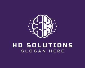 Digital Tech Brain Intelligence logo design